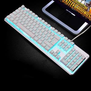 Glowing Metal Panel Keyboard