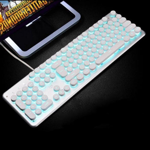 Glowing Metal Panel Keyboard