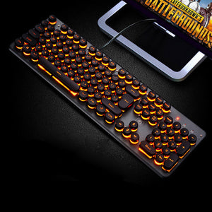 Glowing Metal Panel Keyboard