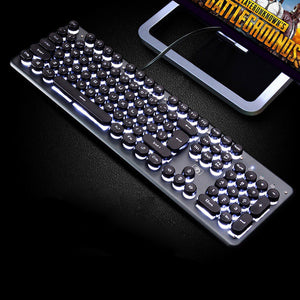 Glowing Metal Panel Keyboard